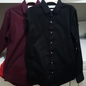 2 Calvin Klein Boys Dress Shirts